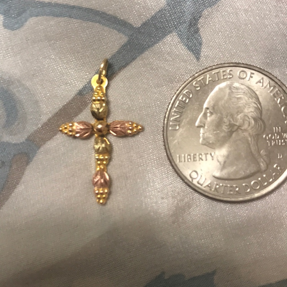 Landstrom’s Black Hills Gold Cross Pendant